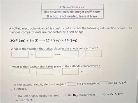 Solved A Voltaic Electrochemical Cell Is Constructed In Chegg