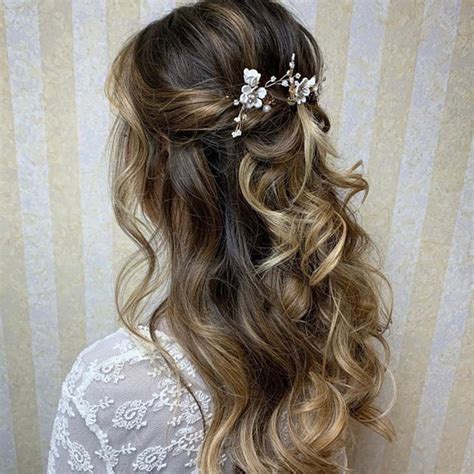 Bridal Hair Pins Pearl Crystal Flower Wedding Hair Pins Hair Etsy