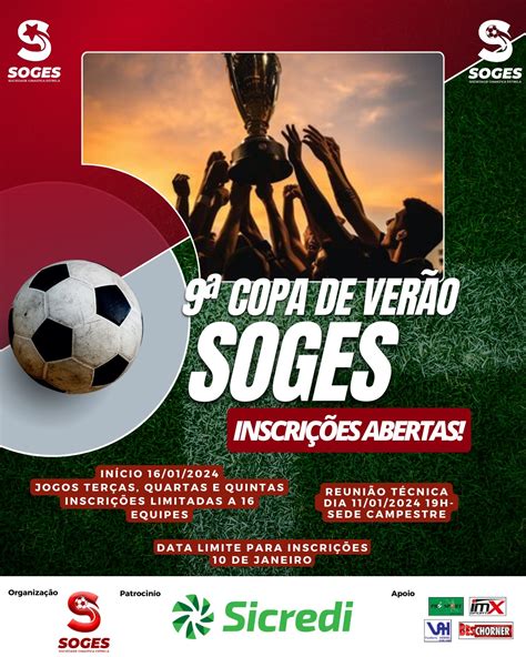 Abertas As Inscri Es Para A Copa De Ver O Da Soges Folha Popular