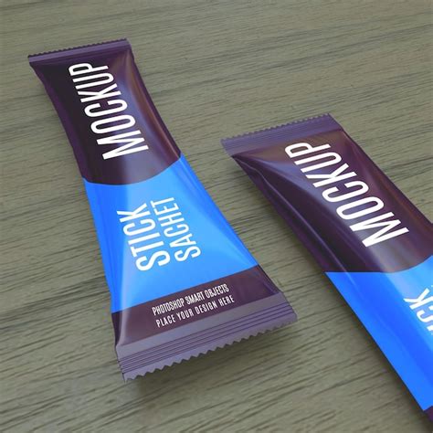 Premium Psd Stick Sachet Packet Mockup