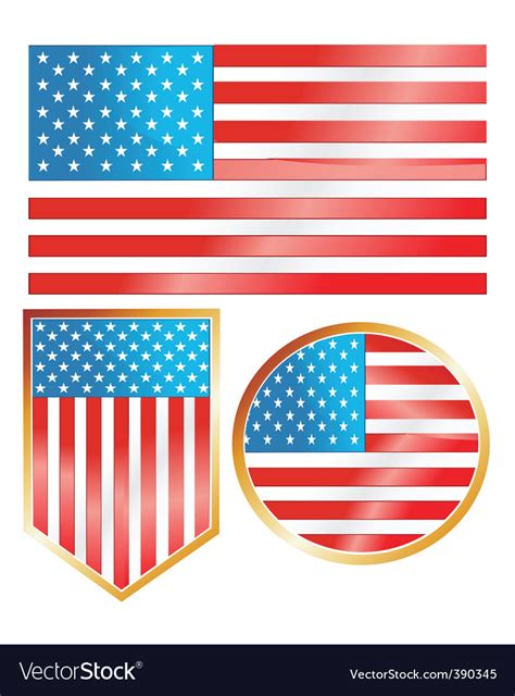 Usa flags Royalty Free Vector Image - VectorStock