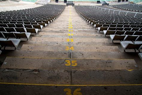 Sedili Dello Stadio Fotografia Stock Immagine Di Numero