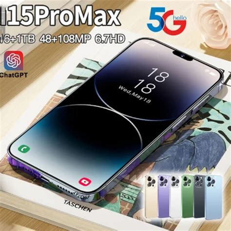 2024 Hot 15 PRO Max Unlocked 16GB 1tb Double SIM Card 6800mAh Smart
