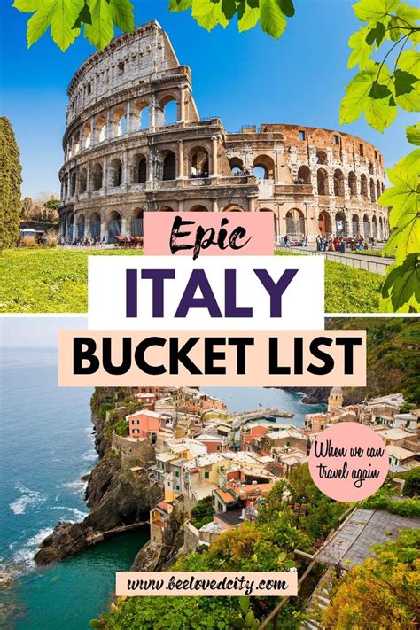 The Collage Of Italy With Text Overlaying It That Says Epic Italy