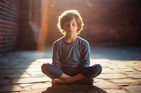 Premium Photo Child Meditating