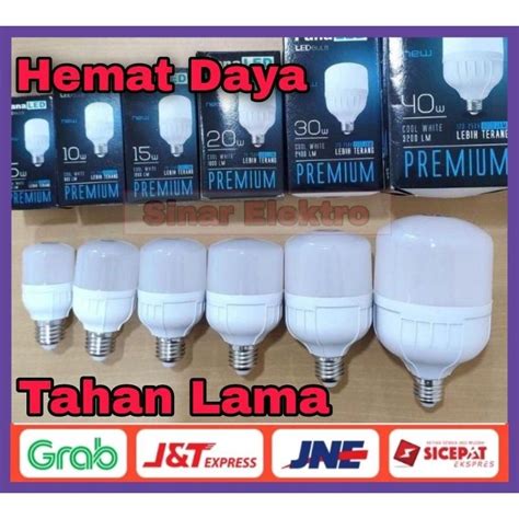 Jual Bola Lampu Led Bohlam Tabung Jumbo 5 Watt Sampai 40 Watt Shopee