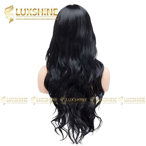 Natural Wavy Black Full Lace Wig Luxshine Hair