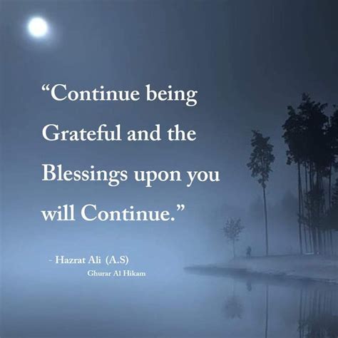 A Foggy Night With The Quote Continue Being Grateful And The Blessing