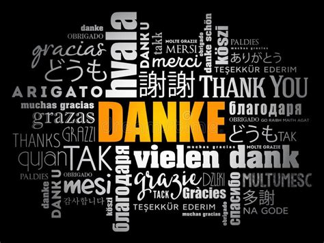 Le Danke Merci En Nuage Allemand De Mot Photo Stock Image Du Lettre