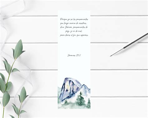 Spanish Bible Bookmarks Printable Set Of 3 2x6 Inches Etsy