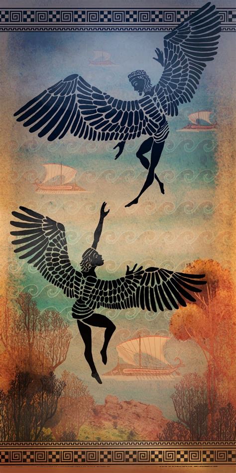 Dædalus and Icarus | Daedalus and icarus, Greek mythology art, Greek ...