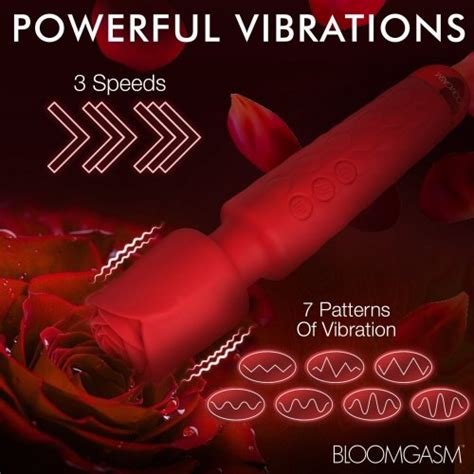 Bloomgasm Deluxe Silicone Rose Wand Vibrator Sex Toys At Adult Empire