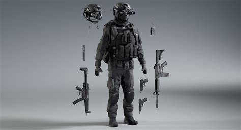 Military uniform equipment model - TurboSquid 1489240