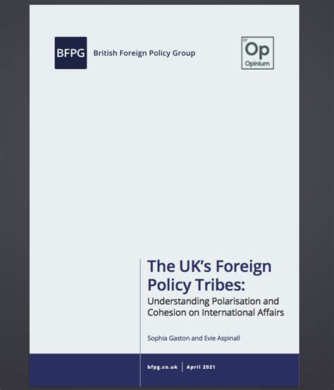 Uk Foreign Policy Tribes Understanding Polarisation And Cohesion On