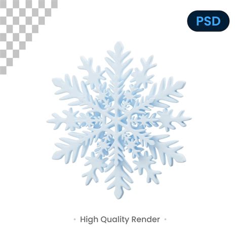 Icono 3d De Copo De Nieve Psd Premium Archivo PSD Premium