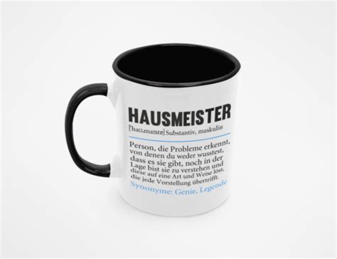 Hausmeister Hauswart Beruf Spruch Humor Kaffeetasse Geschenk