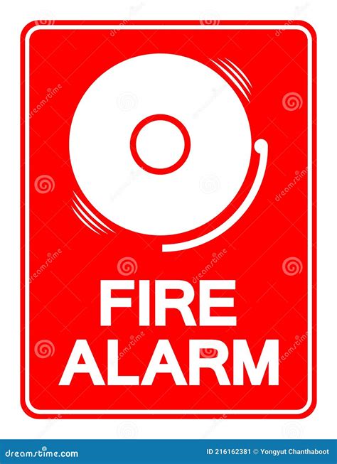 Fire Alarm Symbol Sign Vector Illustration Isolate On White Background Label Eps10 Stock