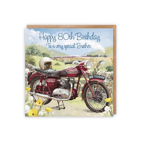 Hunts England 80th Brother Birthday Card Happy 80th Birthday To A Very