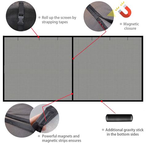 Snapklik Garage Door Screen For Car Garage X Ft Magnetic