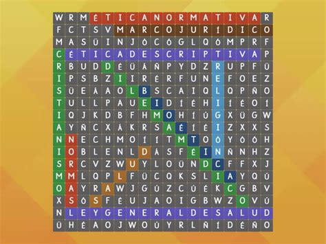 sopa de letras Ética Wordsearch