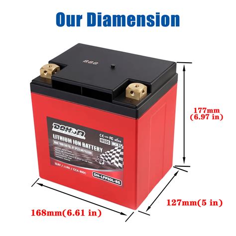 12V 30Ah Lithium Iron Phosphate Battery LiFePO4 Starter Motorcycle