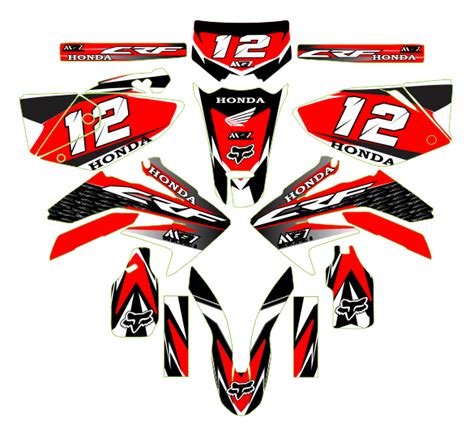 HONDA CRF 250 MG ROJO LAMINADO GRUESO Calcas Monkey