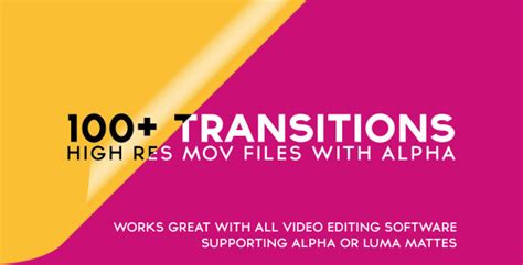 Videohive 100 Alpha Transitions Pack Free Download Free After