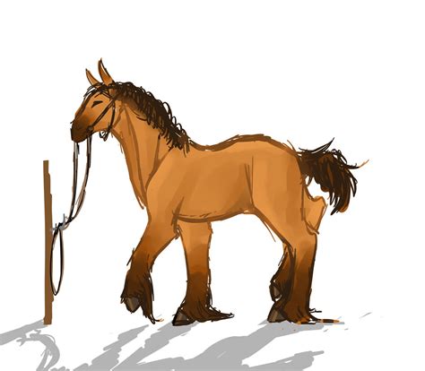 Brown Horsesketch By Lonelydreamweaver On Deviantart