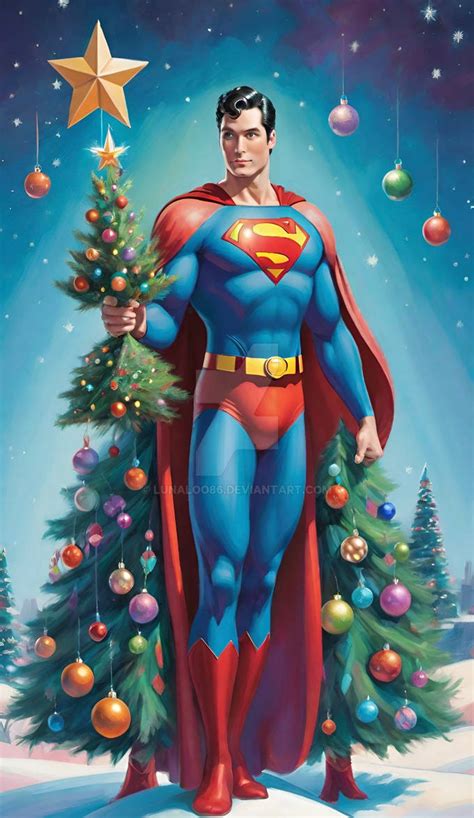 Superman At Christmas By Lunaloo86 On Deviantart