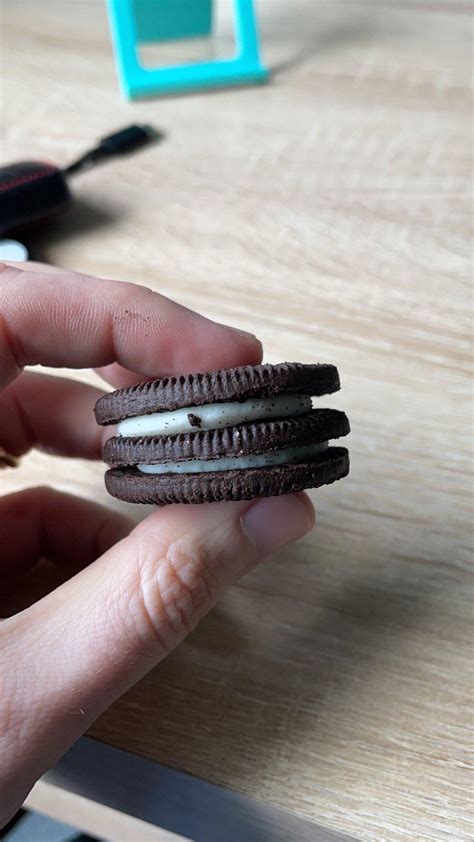 An Oreo which looks like a burger as it came out of multipack today at ...