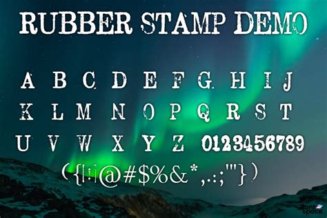 Rubber Stamp Font by Marta van Eck Designs | FontSpace