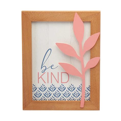 Be Kind Wooden Framed Hanging Wall Decor