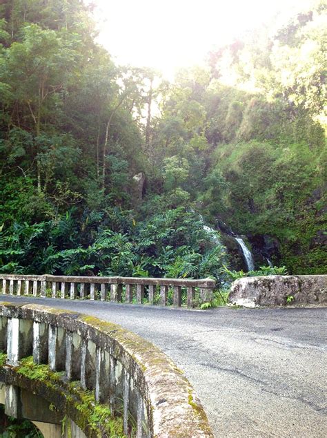 The Road to Hana. 600+ curves and 50+ one-lane bridges all squeezed ...