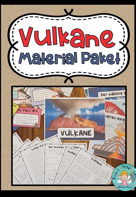 Vulkane Materialpaket Wissensk Rtchen Arbeitsbl Tter Lege Bung