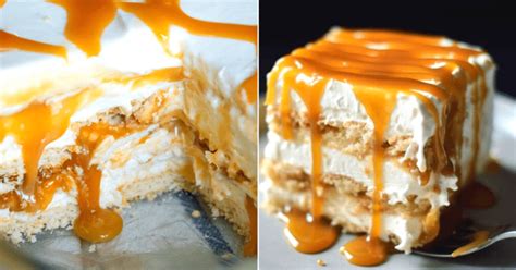 Ritz Cracker Salted Caramel Icebox Cake Easy Recipes