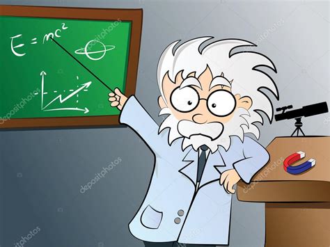 Physics teacher in class — Stock Vector © MihaiDamianov #12403614