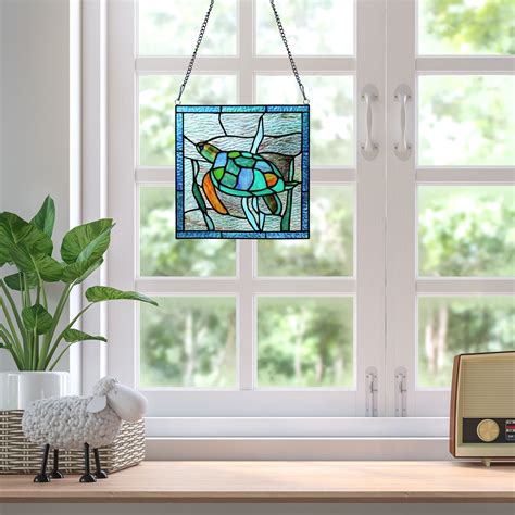 River Of Goods Cardinal River Of Goods Multicolored Stained Glass Square Window Panel 14 X 0