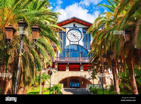 Gagra, Georgia - October 05, 2020: Gagripsh is an antique historic ...