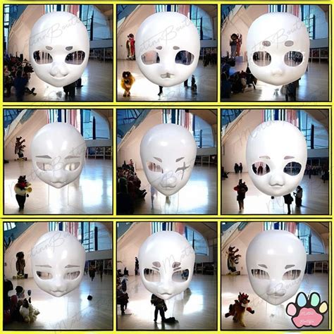 3D Printed Resin Kig Fursuit Head Base 25CM Kigurumi Furry Head 8