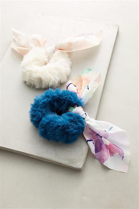 Anthropologie Faux Fur Pony Holder Set Where To Buy Scrunchies