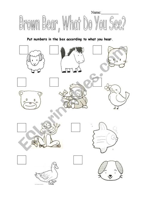 Brown Bear Brown Bear What Do You See Esl Worksheet By Victoria0201