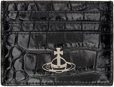 Vivienne Westwood Black Croc Card Holder Vivienne Westwood