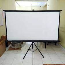 Layar Proyektor Dinding Screen Projector Tripod Siplah