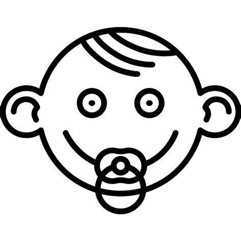 Kid With Pacifier Vector Svg Icon Svg Repo