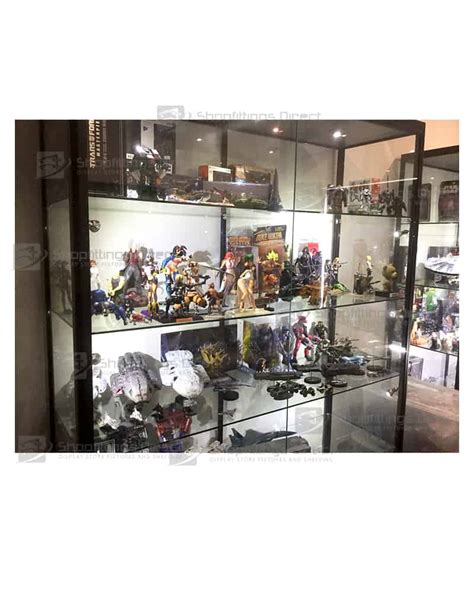 Aluminium Framed Upright Glass Display Showcase Shopfittings Direct