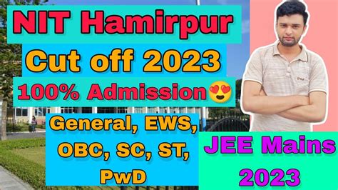 Nit Hamirpur Cut Off For All Categories All Branches Jee