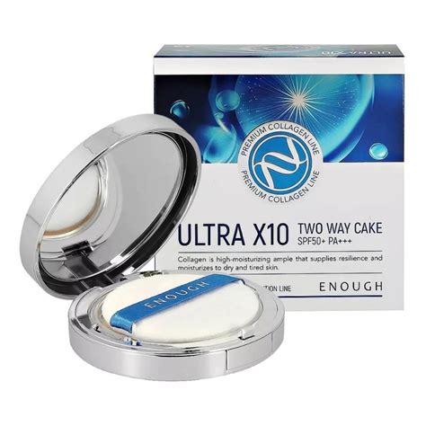 Enough Пудра для лица с коллагеном со сменным блоком Premium Ultra X10 ...