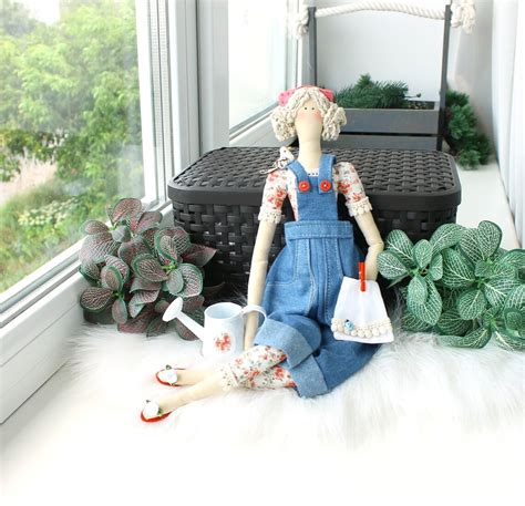 Tilda Gardener Doll Angel Fabric Doll Gardener Lady Doll - Etsy