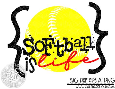 Softball Svg Softball Mom Softball Is Love Softball Etsy