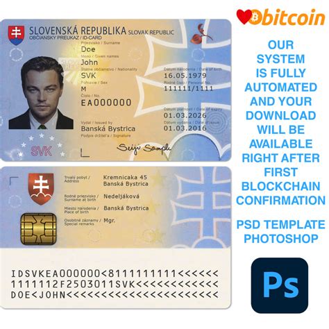 Slovak Republic Id Card Template Boom Templates